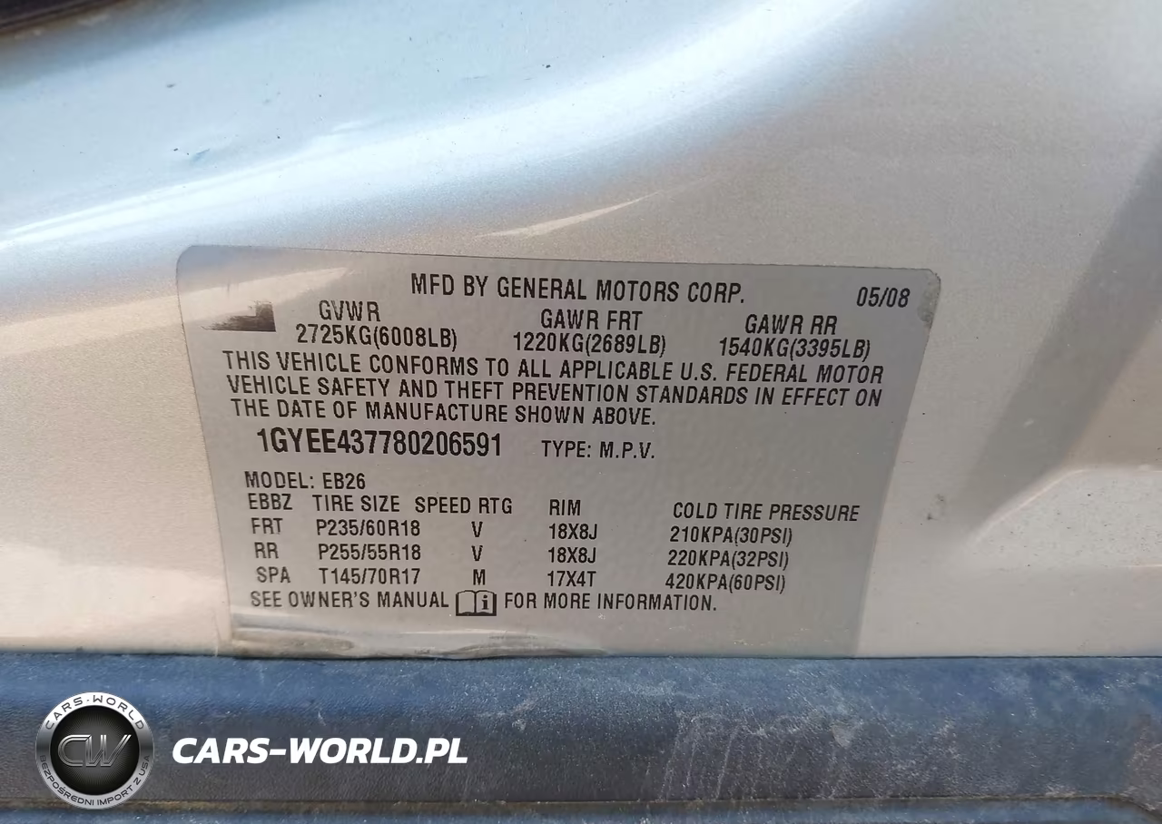 2008 Cadillac Srx V6 VIN:1GYEE437780206591 - 9