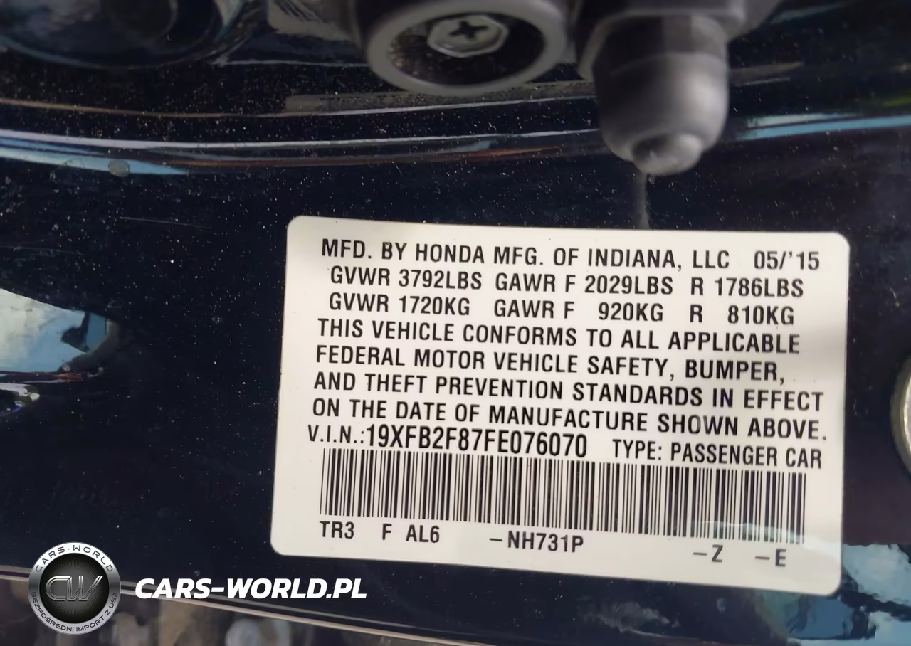 2015 Honda Civic Ex VIN:19XFB2F87FE076070 - 9