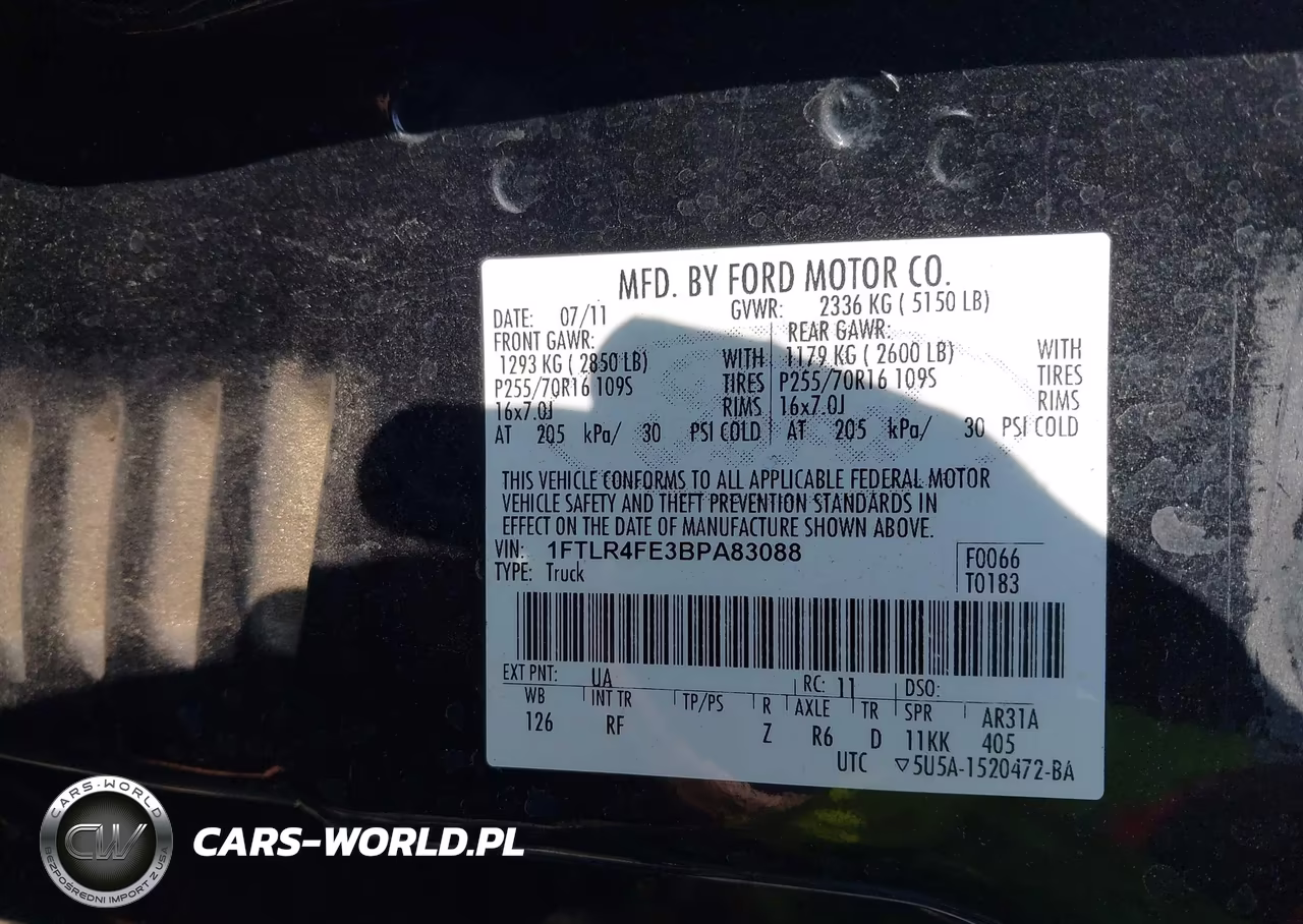 2011 Ford Ranger Sport VIN:1FTLR4FE3BPA83088 - 9