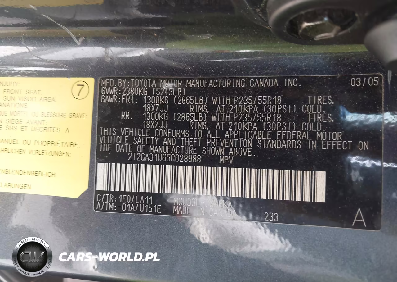 2005 Lexus Rx 330 VIN:2T2GA31U65C028988 - 9