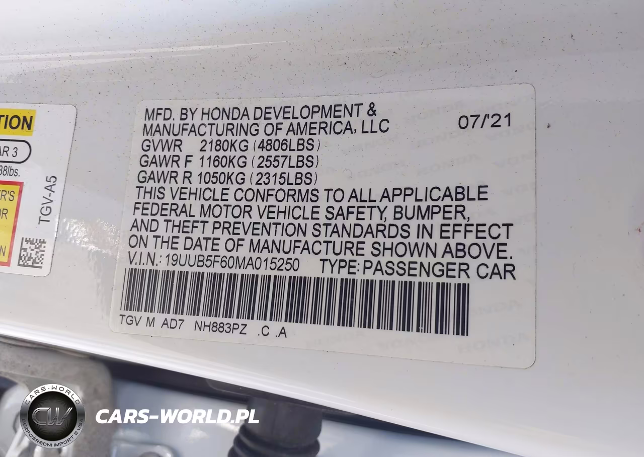 2021 Acura Tlx Advance Package VIN:19UUB5F60MA015250 - 9