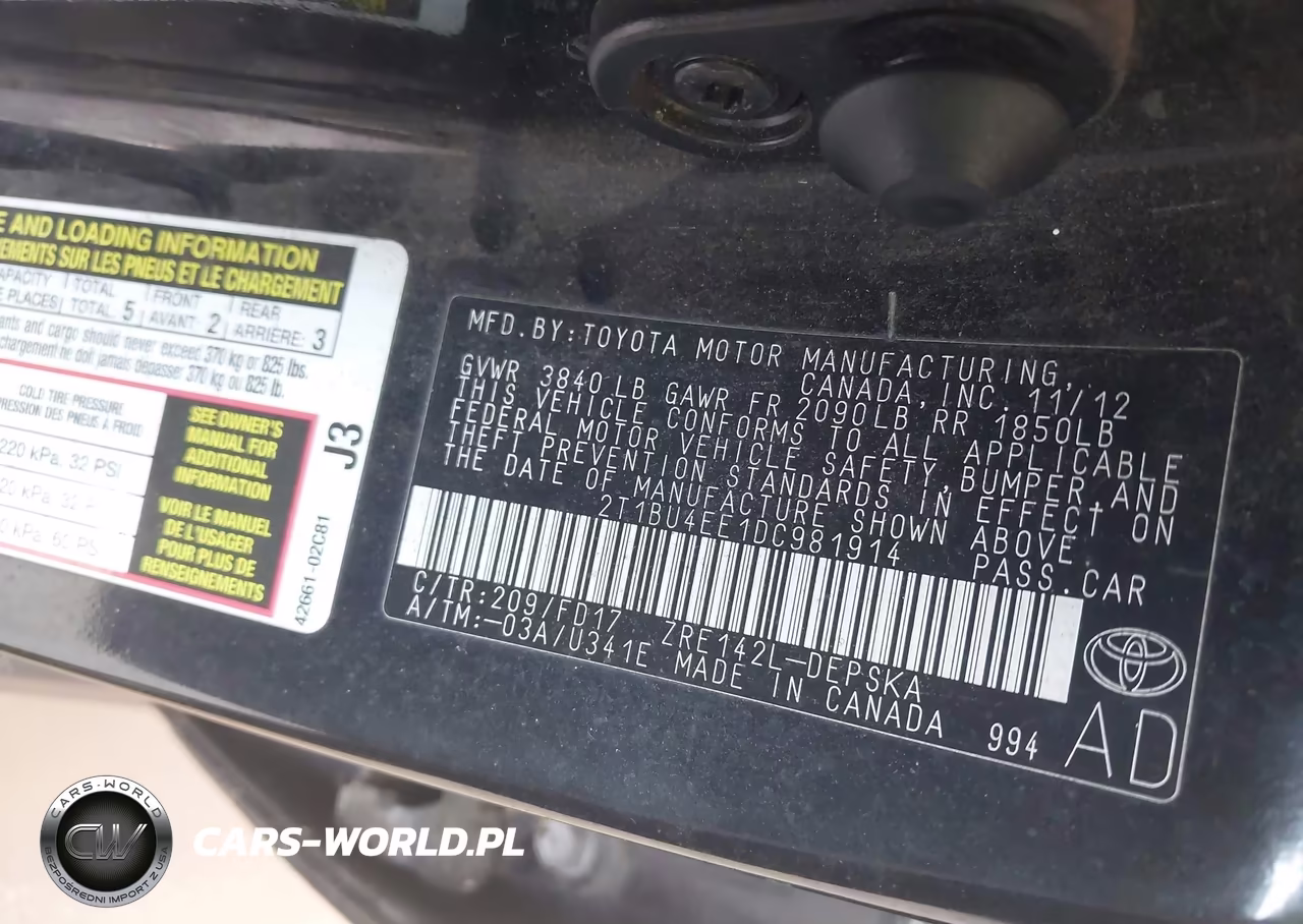 2013 Toyota Corolla S VIN:2T1BU4EE1DC981914 - 9