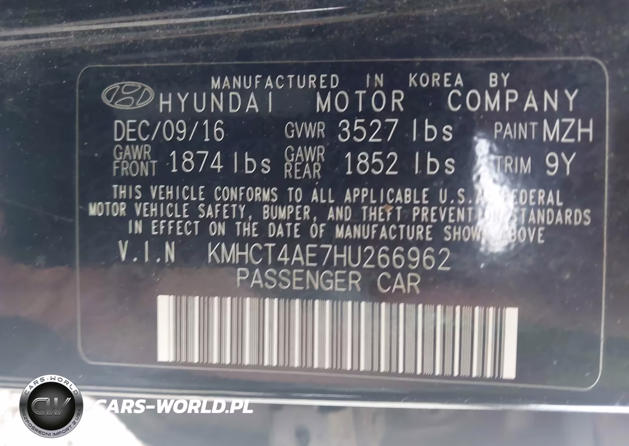 2017 Hyundai Accent Se VIN:KMHCT4AE7HU266962 - 9
