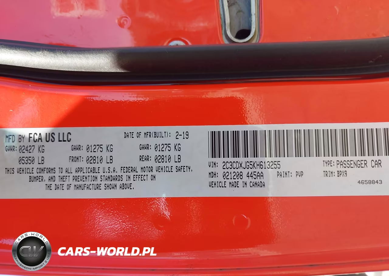 2019 Dodge Charger Sxt Awd VIN:2C3CDXJG5KH613255 - 9