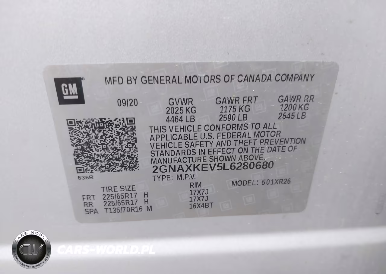 2020 Chevrolet Equinox Fwd Lt 1.5L Turbo VIN:2GNAXKEV5L6280680 - 9