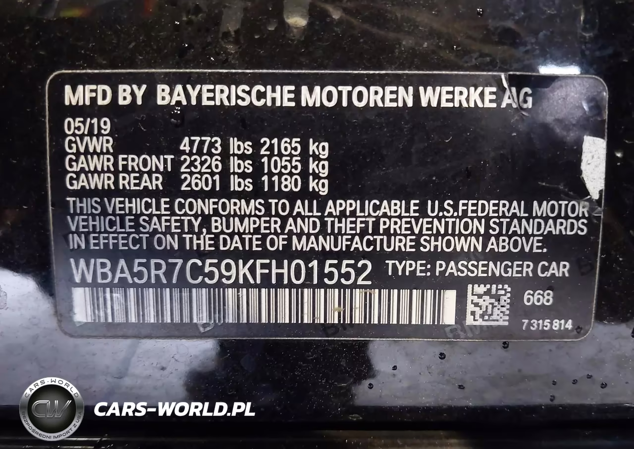 2019 BMW 330I xDrive VIN:WBA5R7C59KFH01552 - 9