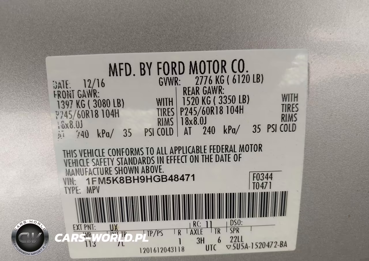 2017 Ford Explorer VIN:1FM5K8BH9HGB48471 - 9