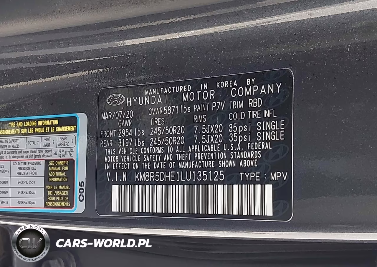 2020 Hyundai Palisade Limited VIN:KM8R5DHE1LU135125 - 9