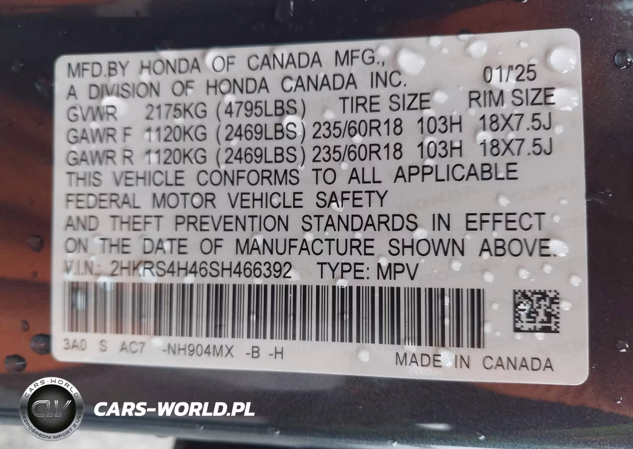 2025 Honda Cr-V Ex Awd VIN:2HKRS4H46SH466392 - 9