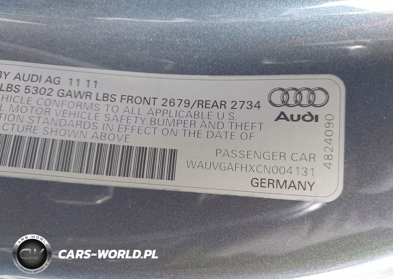 2012 Audi S5 Prestige VIN:WAUVGAFHXCN004131 - 9