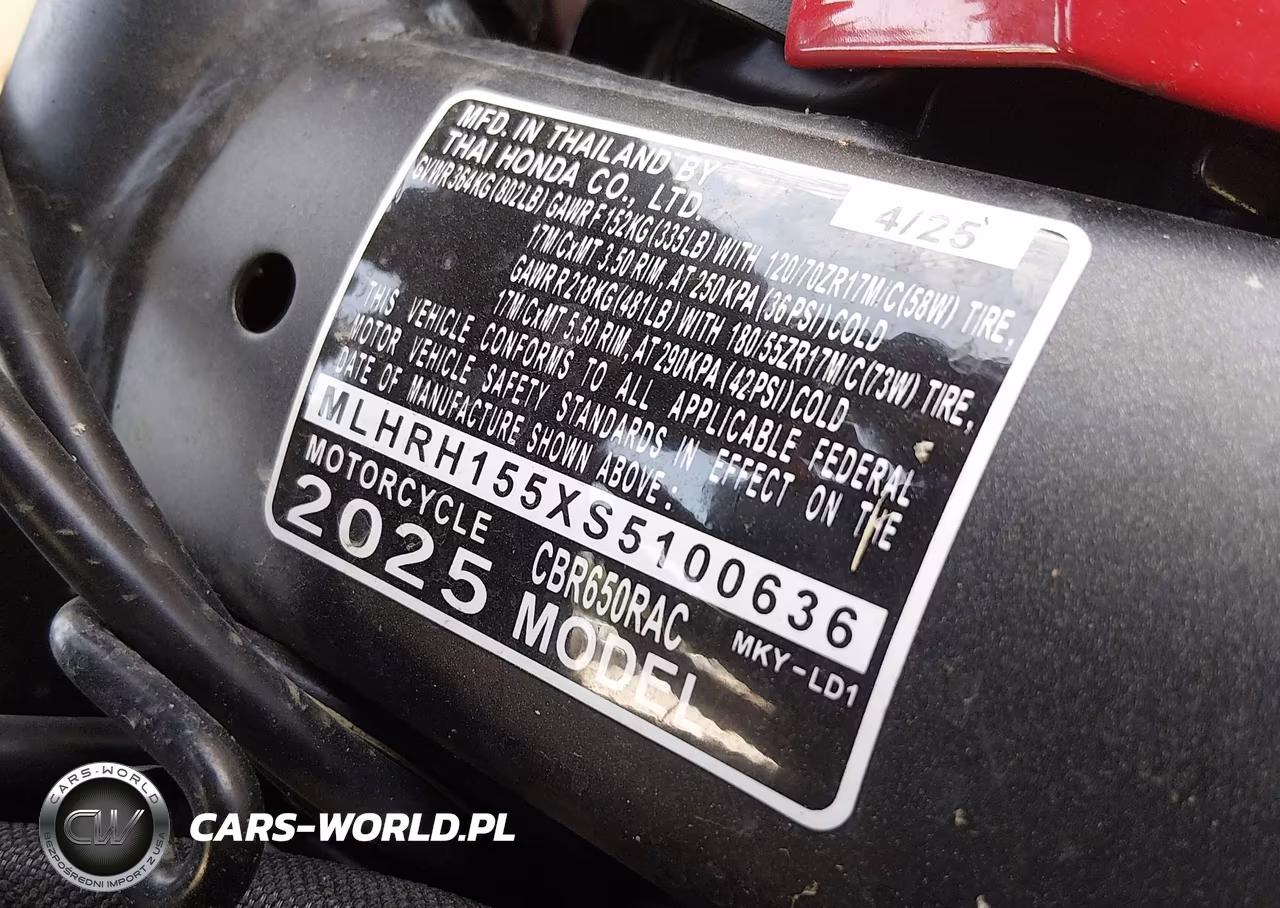 2025 Honda Cbr650 R VIN:MLHRH155XS5100636 - 10