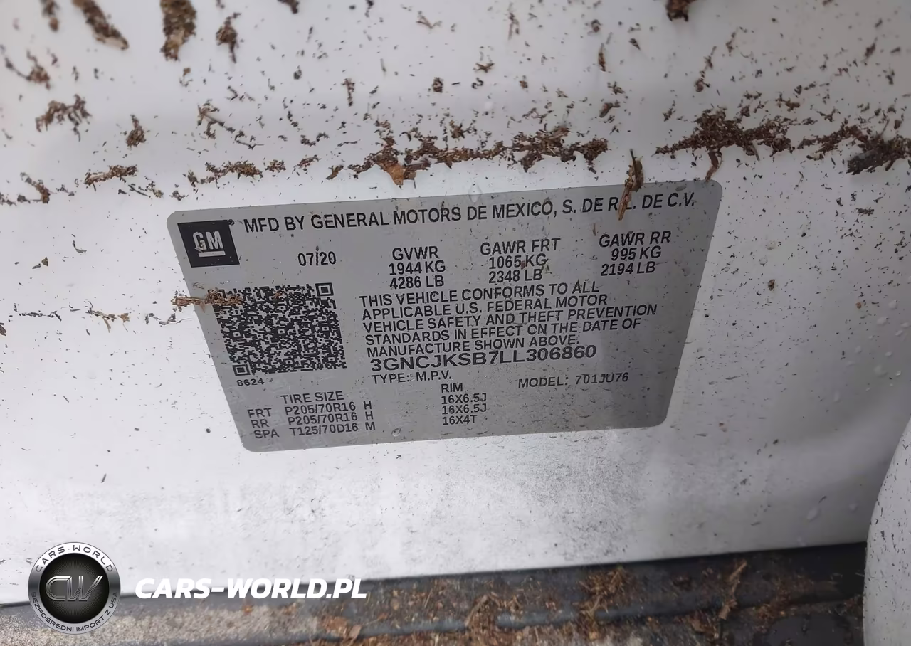 2020 Chevrolet Trax Fwd Ls VIN:3GNCJKSB7LL306860 - 9