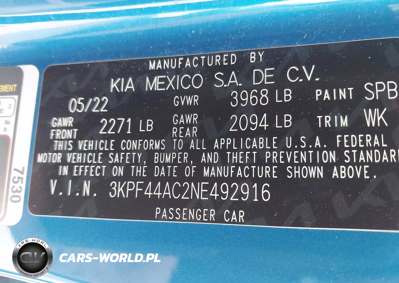 2022 Kia Forte Gt VIN:3KPF44AC2NE492916 - 9