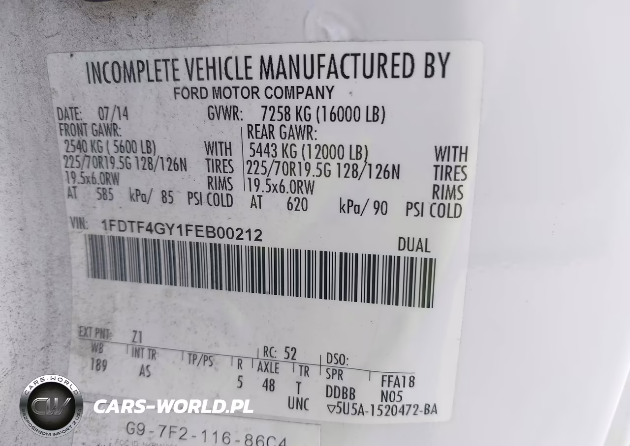 2015 Ford F450 Super Duty VIN:1FDTF4GY1FEB00219 - 9