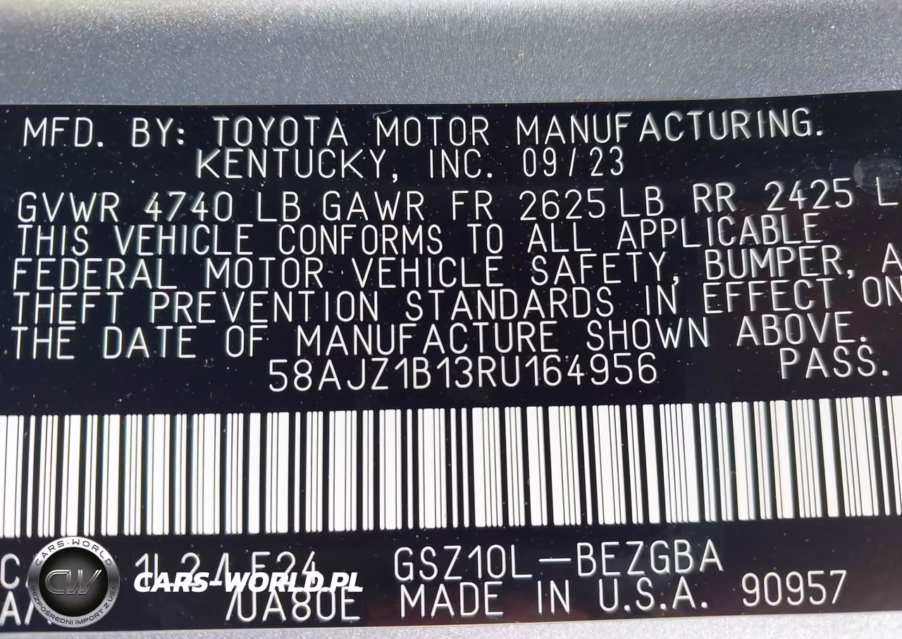 2024 Lexus Es 350 F Sport Handling VIN:58AJZ1B13RU164956 - 9