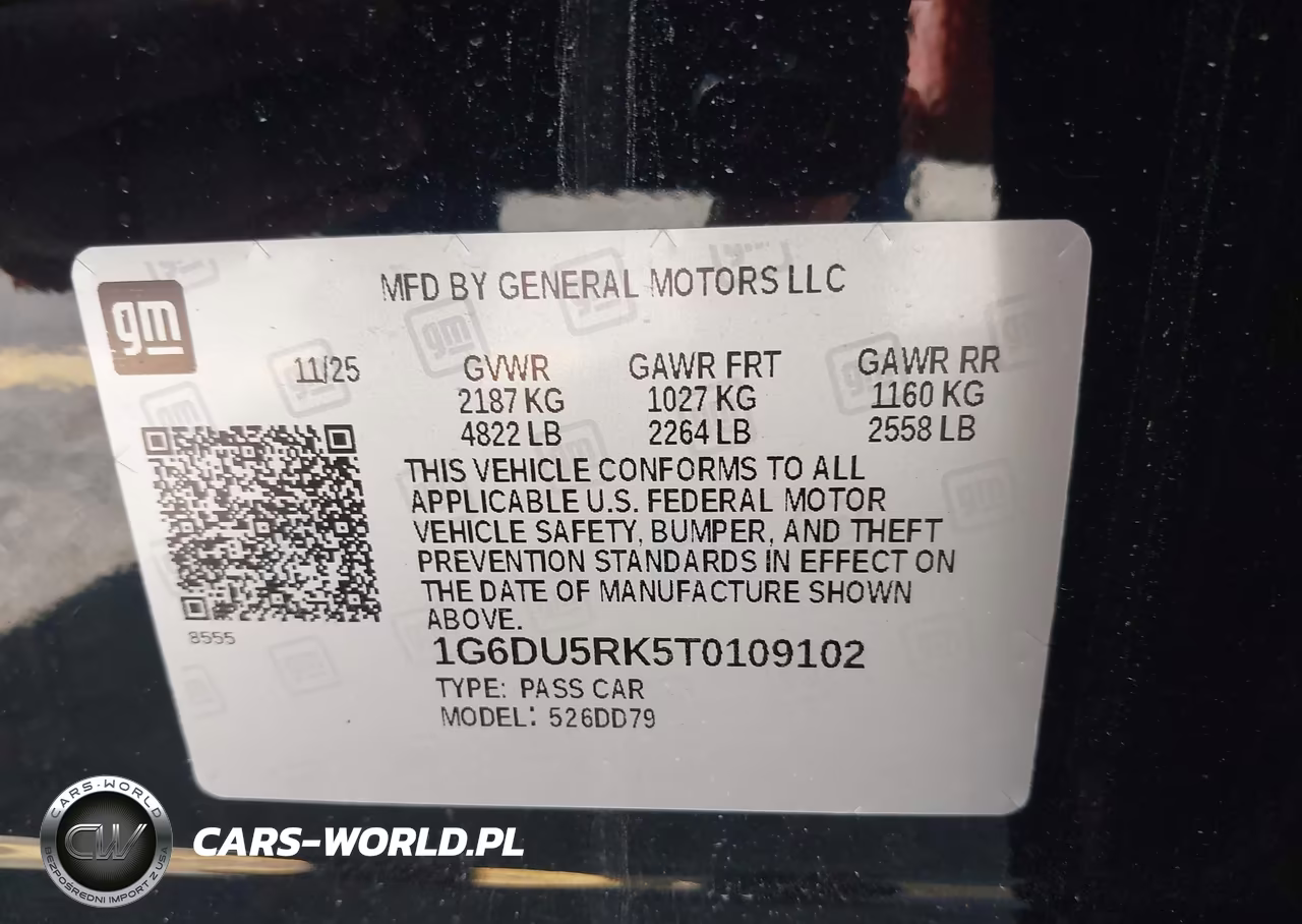 2026 Cadillac Ct5 Sport Rwd VIN:1G6DU5RK5T0109102 - 9
