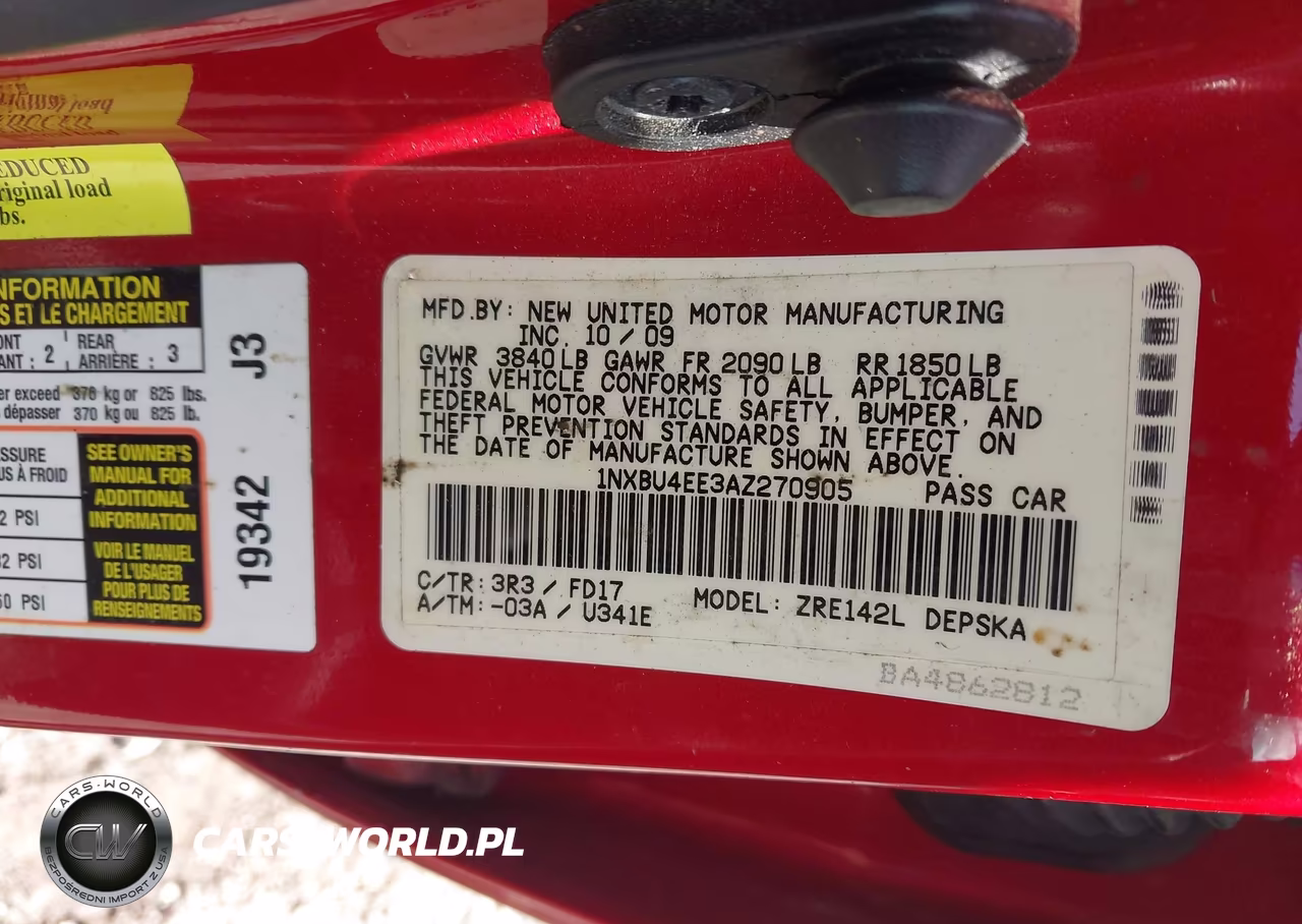 2010 Toyota Corolla S VIN:1NXBU4EE3AZ270905 - 9