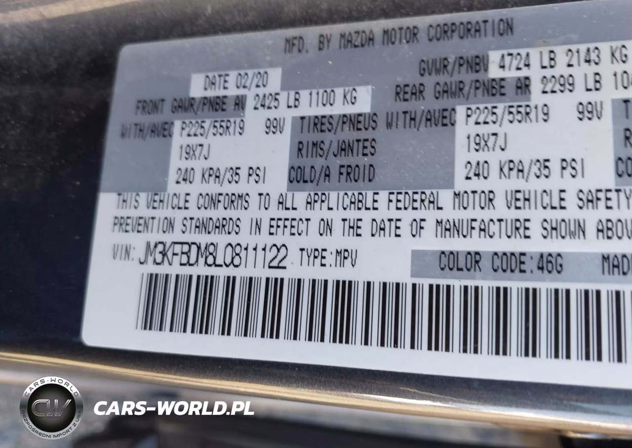 2020 Mazda Cx-5 Grand Touring VIN:JM3KFBDM8L0811122 - 9