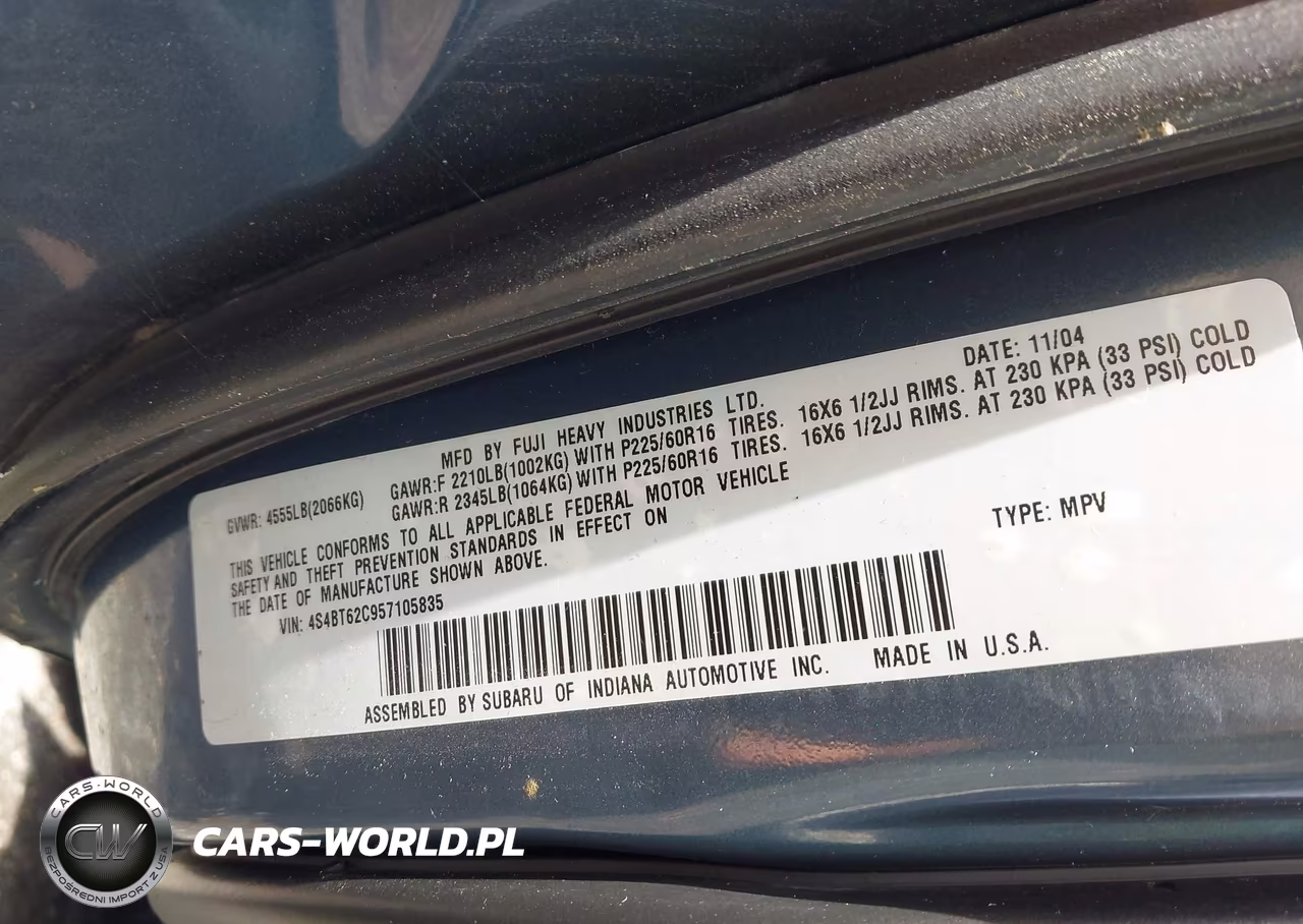2005 Subaru Baja Sport VIN:4S4BT62C957105835 - 9