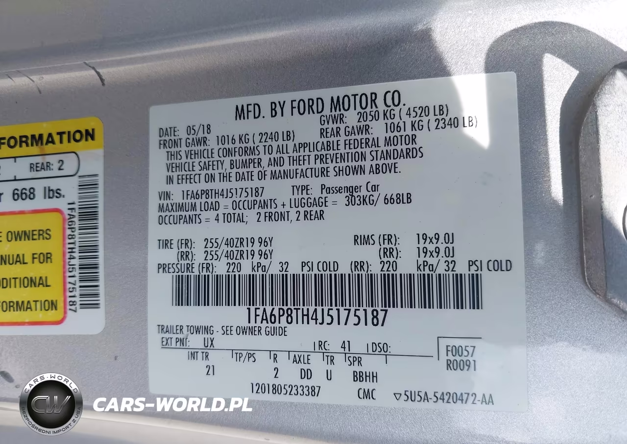 2018 Ford Mustang Ecoboost VIN:1FA6P8TH4J5175187 - 9