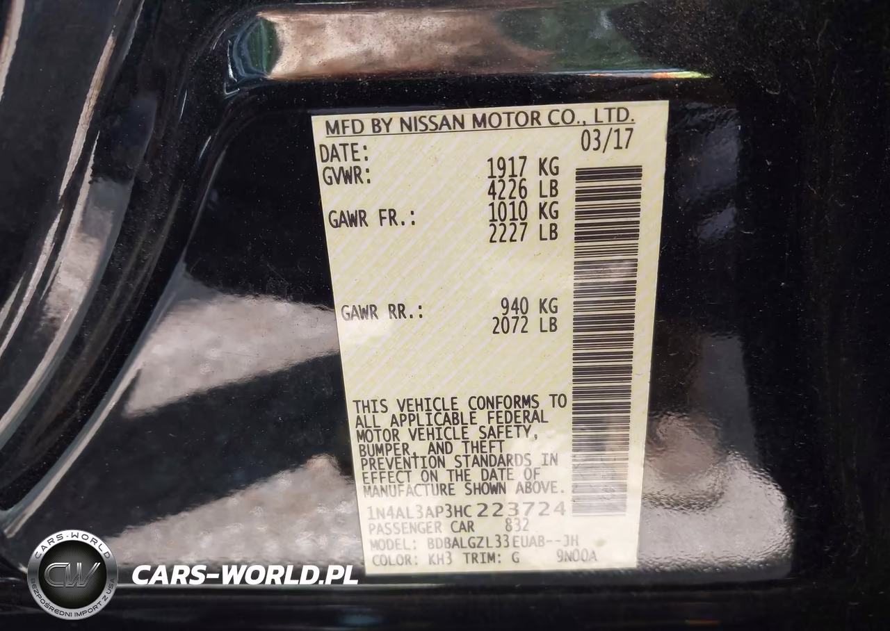 2017 Nissan Altima 2.5 S VIN:1N4AL3AP3HC223724 - 9