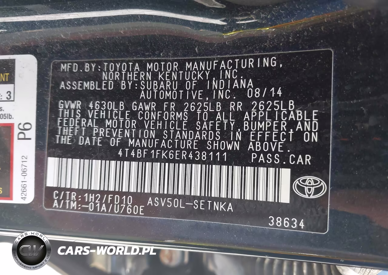 2014 Toyota Camry Le VIN:4T4BF1FK6ER438111 - 9