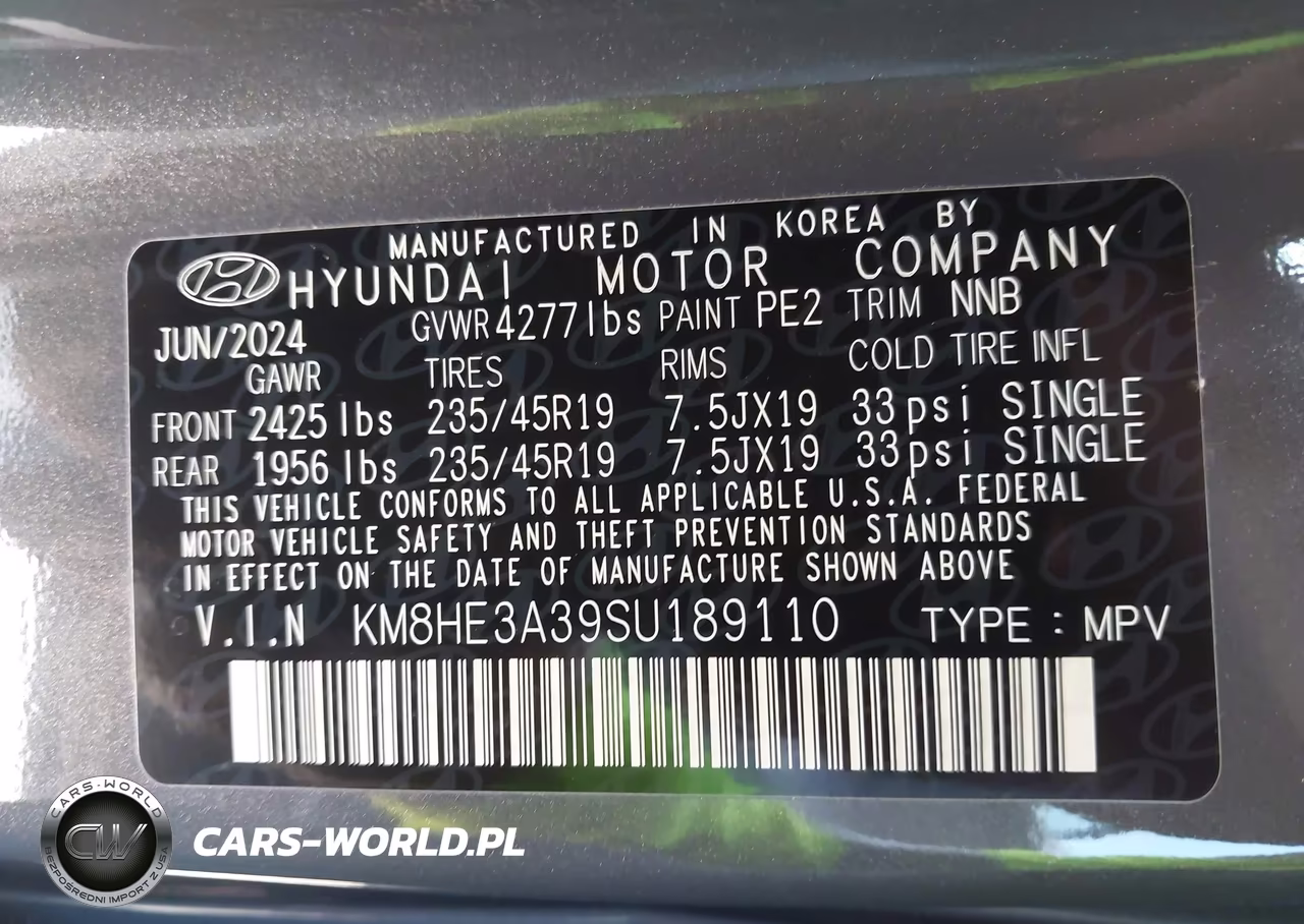 2025 Hyundai Kona Limited VIN:KM8HE3A39SU189110 - 9