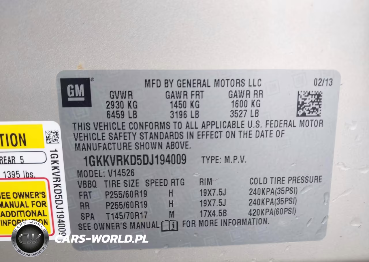 2013 GMC Acadia Slt-1 VIN:1GKKVRKD5DJ194009 - 9
