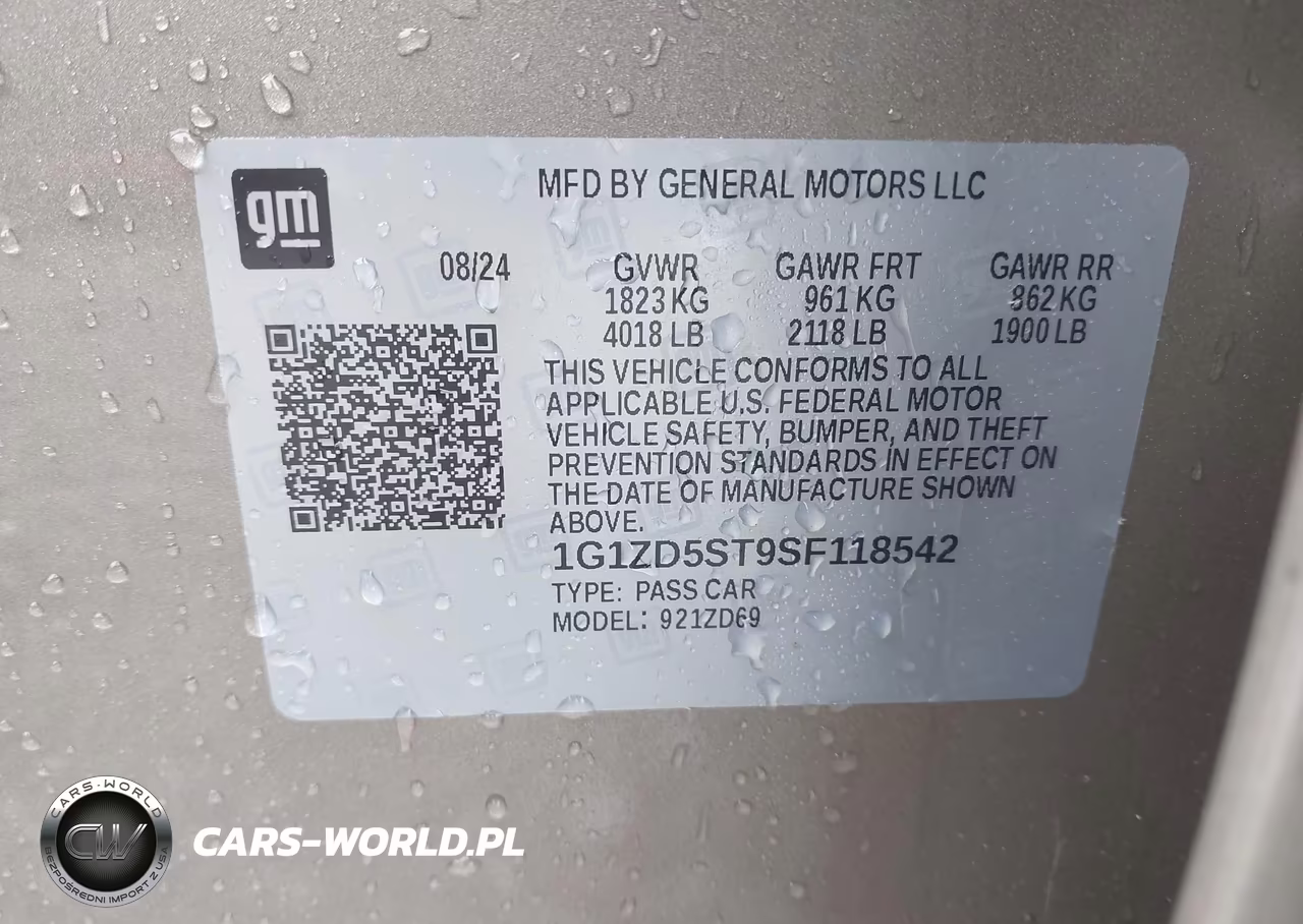 2025 Chevrolet Malibu Fwd 1Lt VIN:1G1ZD5ST9SF118542 - 9