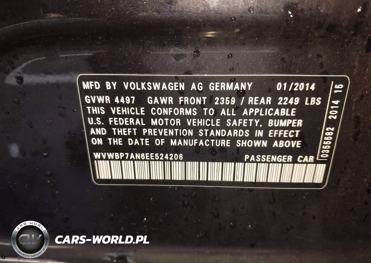 2014 Volkswagen Cc 2.0T R-Line VIN:WVWBP7AN6EE524206 - 9