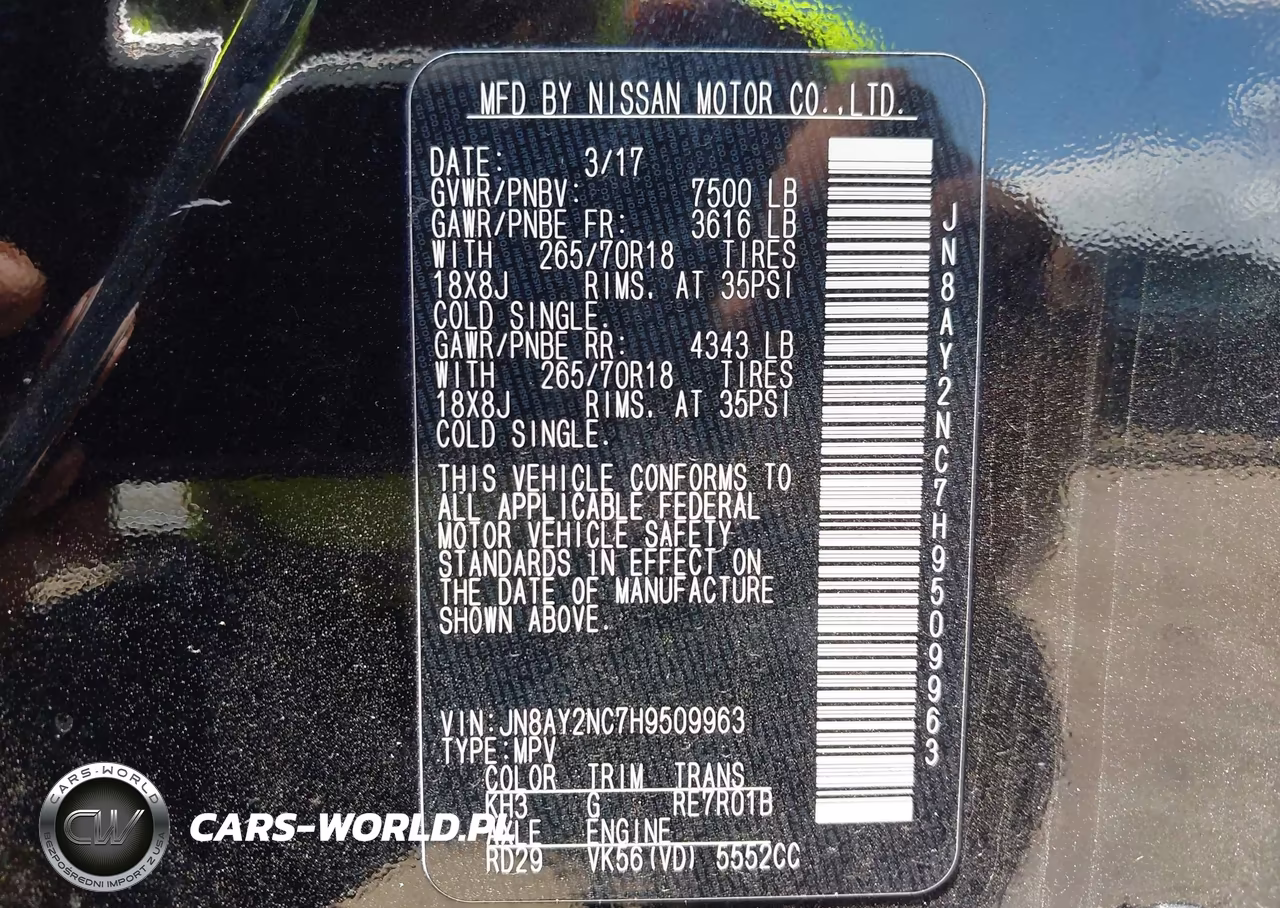 2017 Nissan Armada Sv VIN:JN8AY2NC7H9509963 - 9