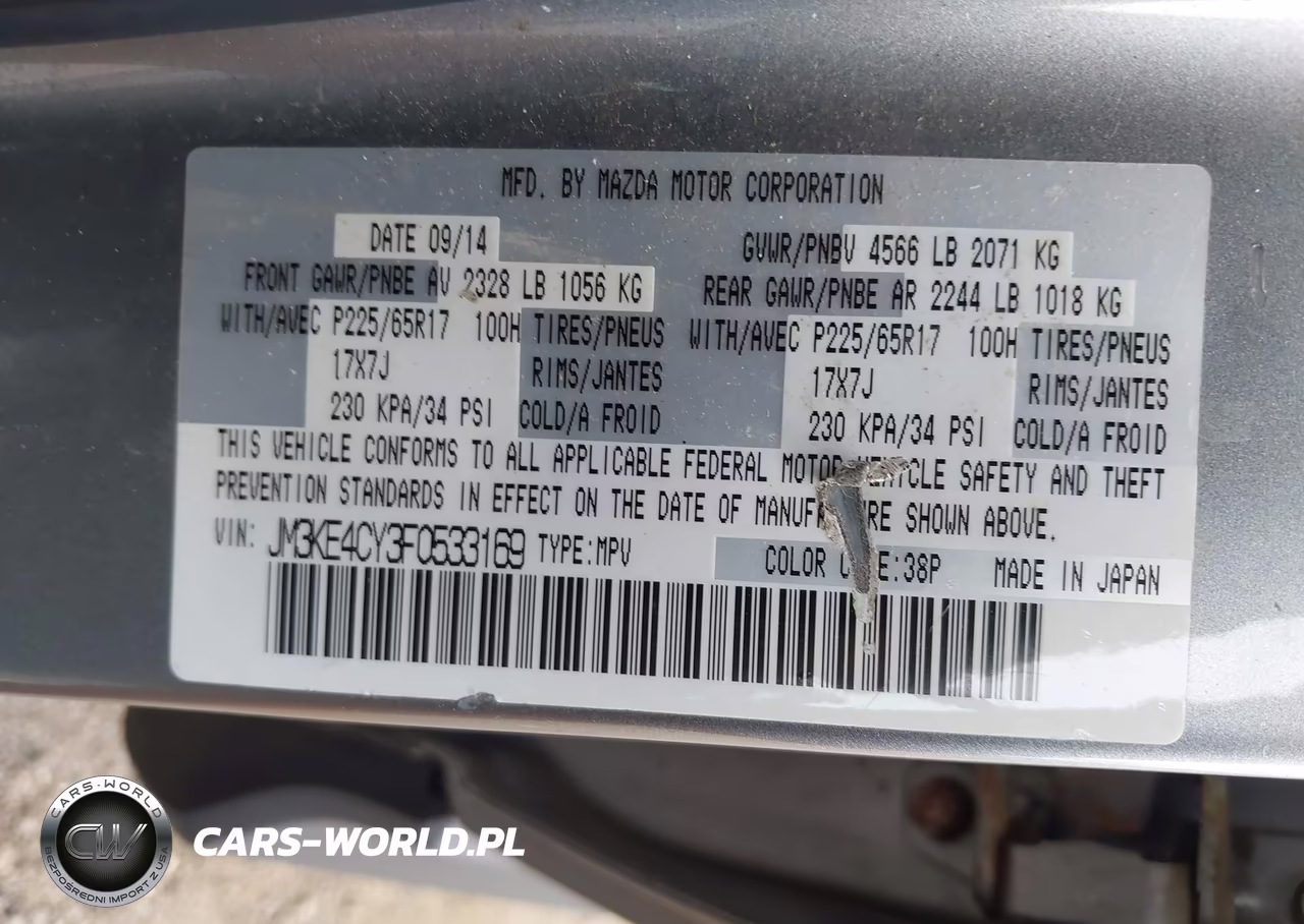 2015 Mazda Cx-5 Touring VIN:JM3KE4CY3F0533169 - 9