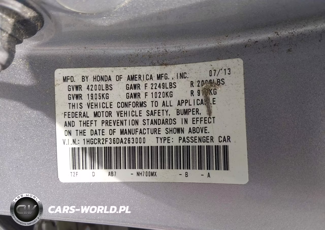 2013 Honda Accord Lx VIN:1HGCR2F36DA263000 - 9