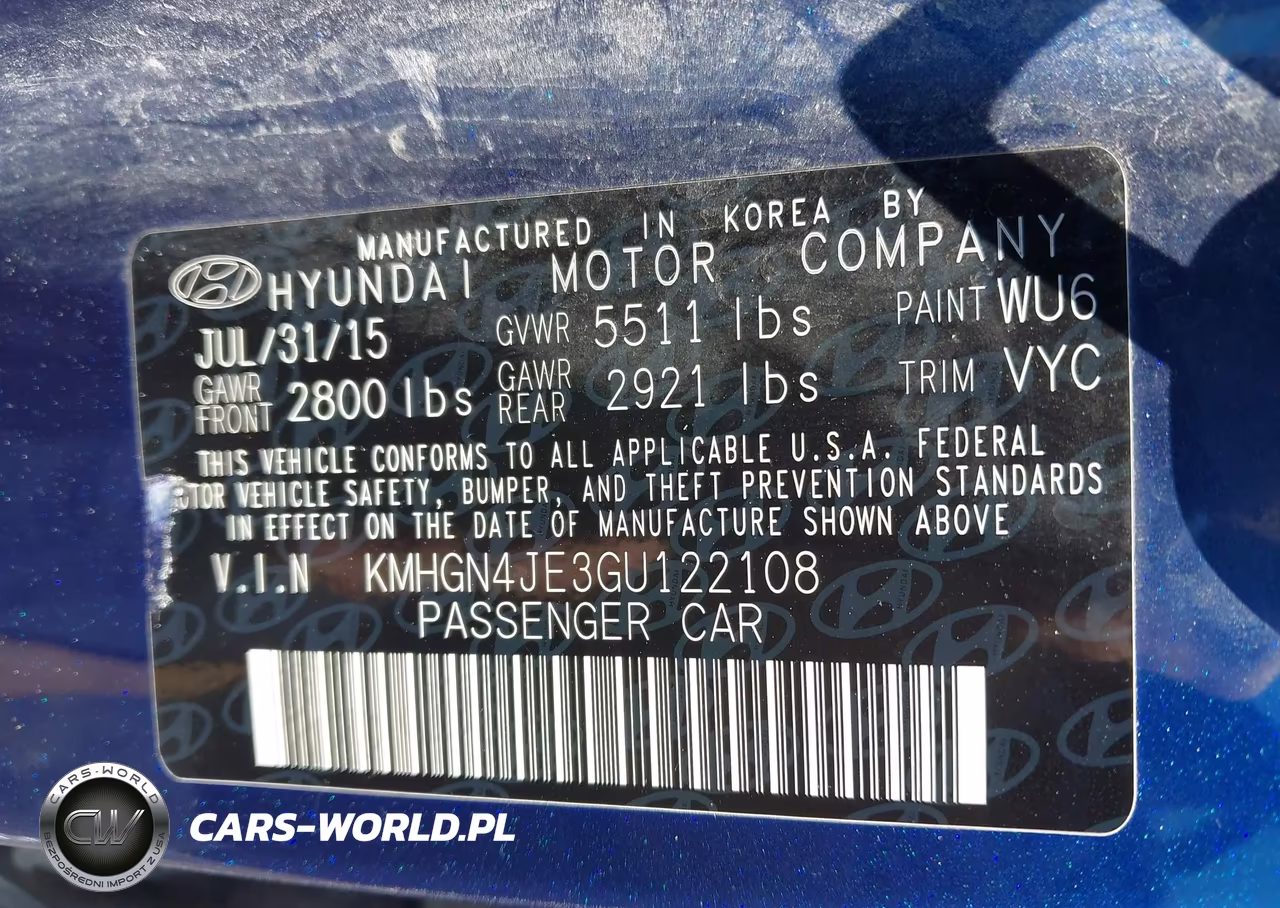 2016 Hyundai Genesis 3.8 VIN:KMHGN4JE3GU122108 - 9