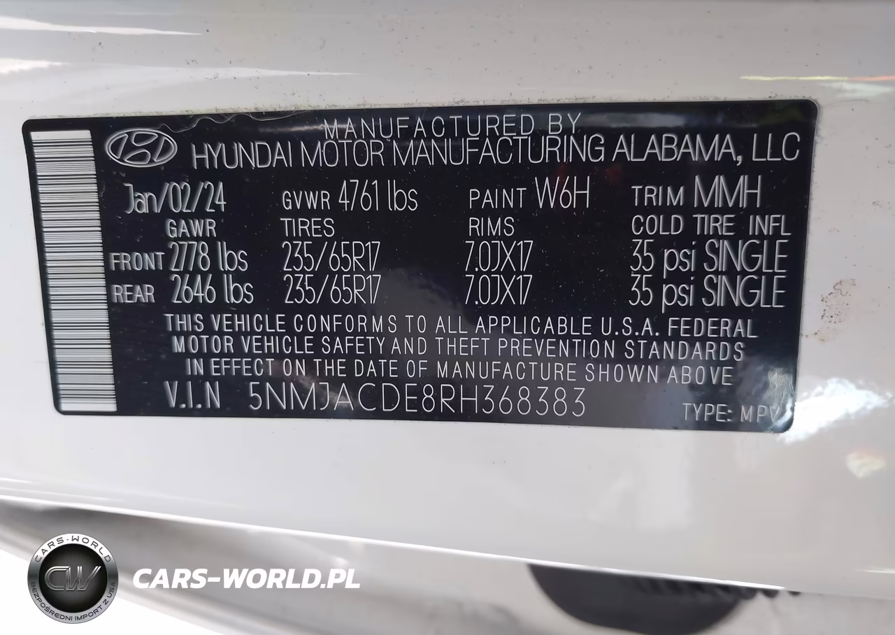 2024 Hyundai Tucson Se VIN:5NMJACDE8RH368383 - 9