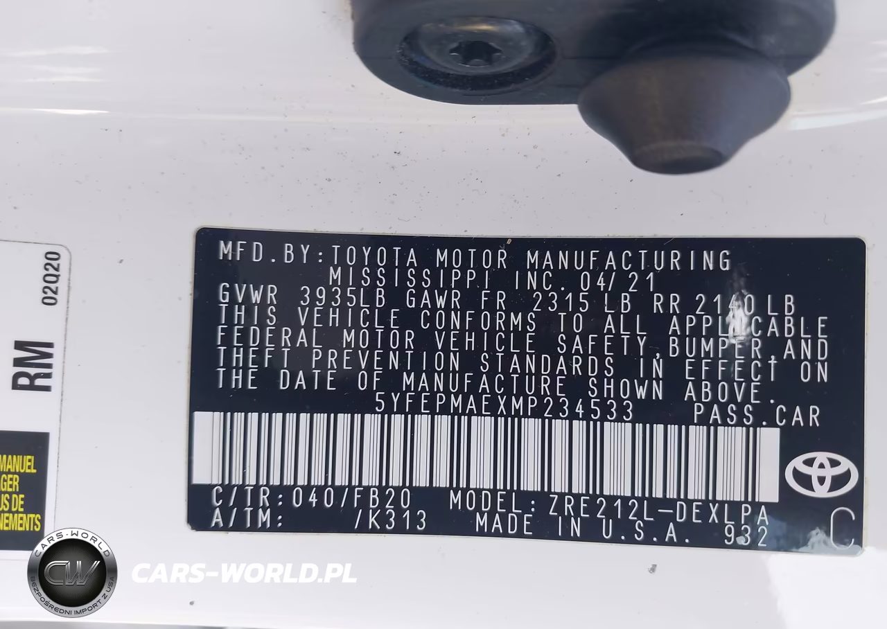 2021 Toyota Corolla Le VIN:5YFEPMAEXMP234533 - 9