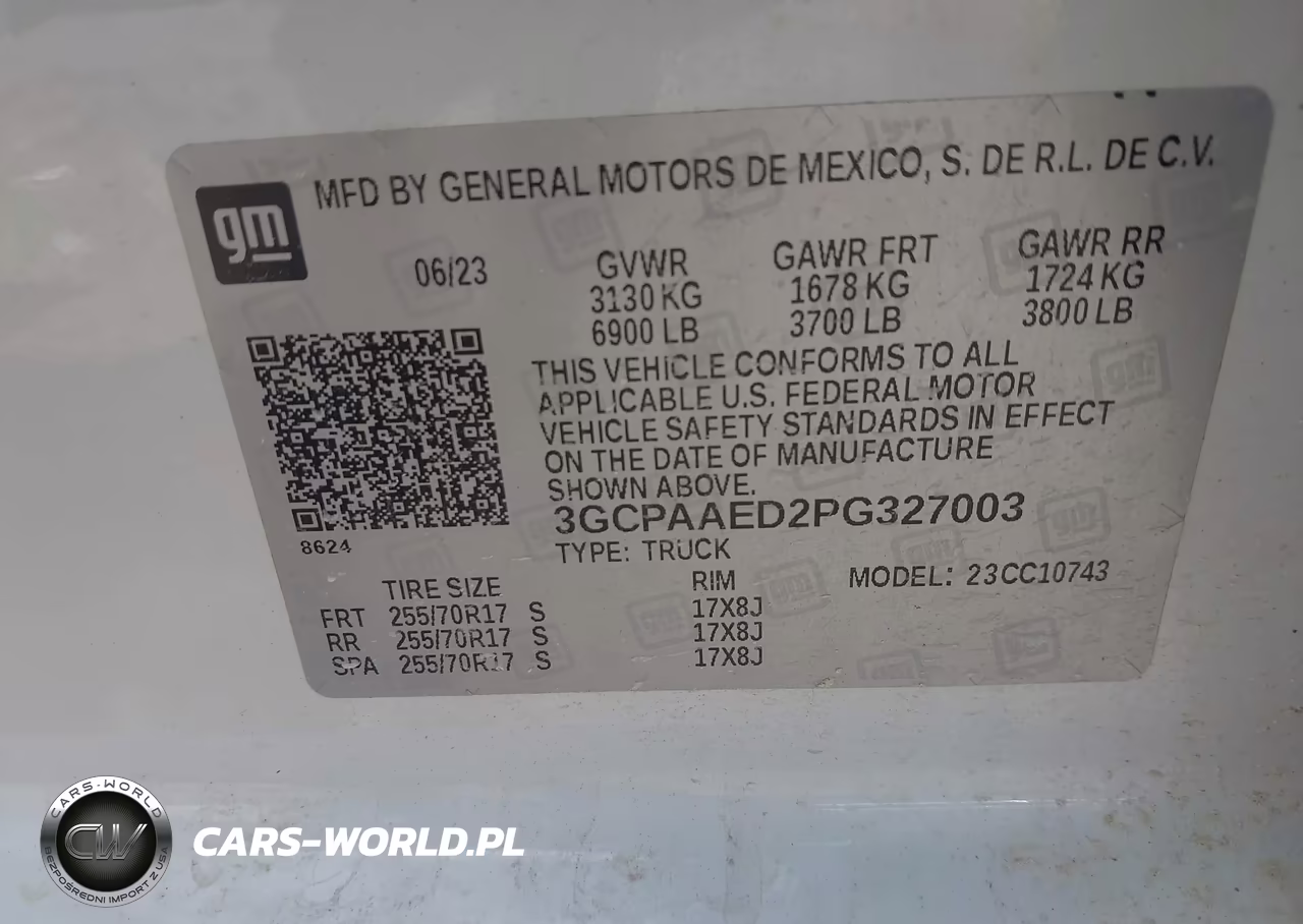 2023 Chevrolet Silverado 1500 2Wd Standard Bed Wt VIN:3GCPAAED2PG327003 - 9