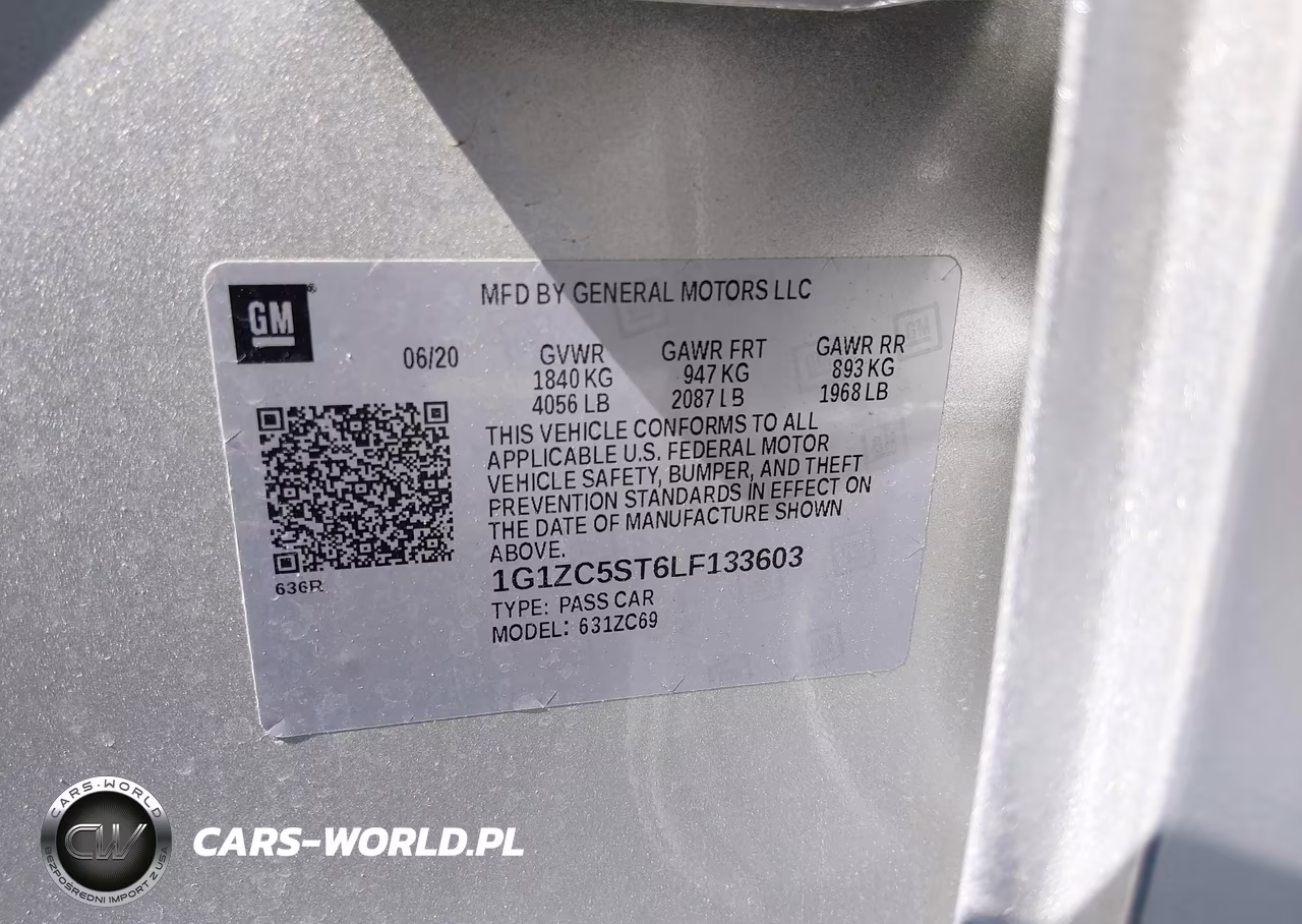 2020 Chevrolet Malibu Fwd 1Fl VIN:1G1ZC5ST6LF133603 - 9