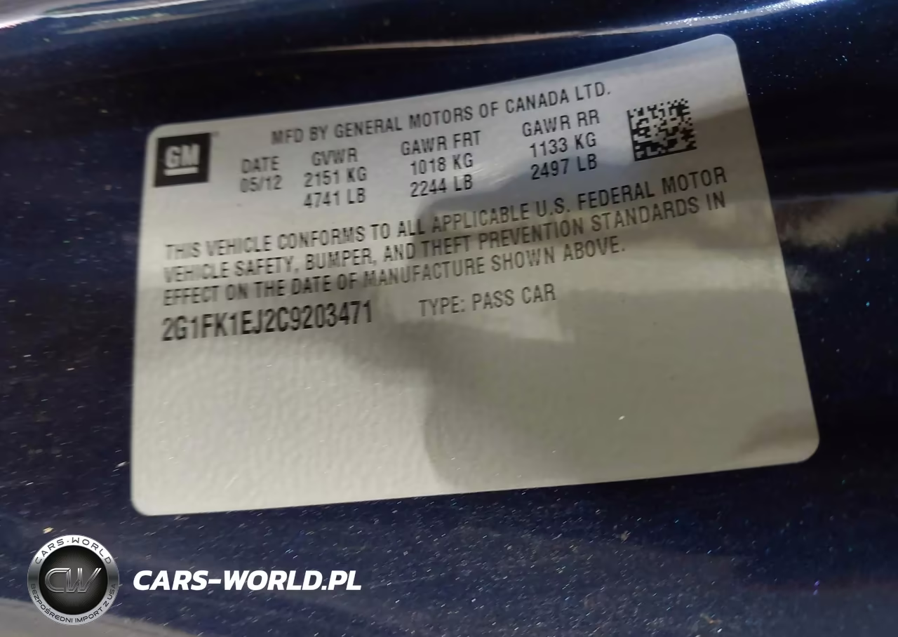 2012 Chevrolet Camaro 2Ss VIN:2G1FK1EJ2C9203471 - 9