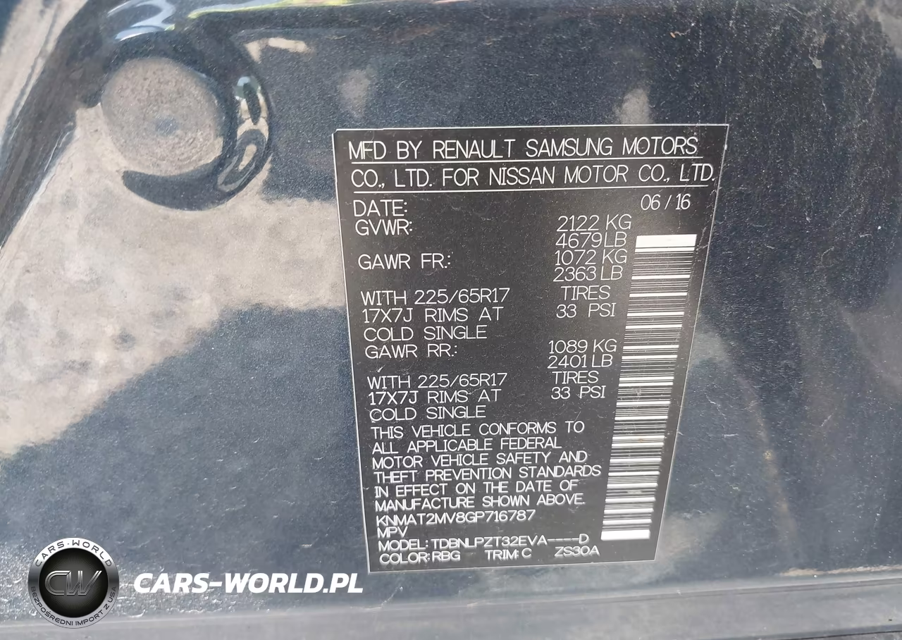 2016 Nissan Rogue S VIN:KNMAT2MV8GP716787 - 9