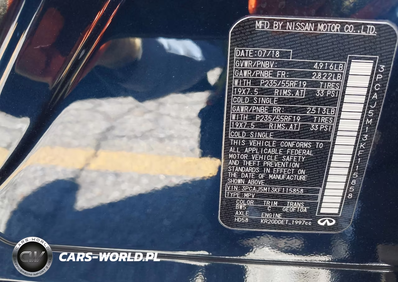 2019 Infiniti Qx50 Essential VIN:3PCAJ5M13KF115858 - 9