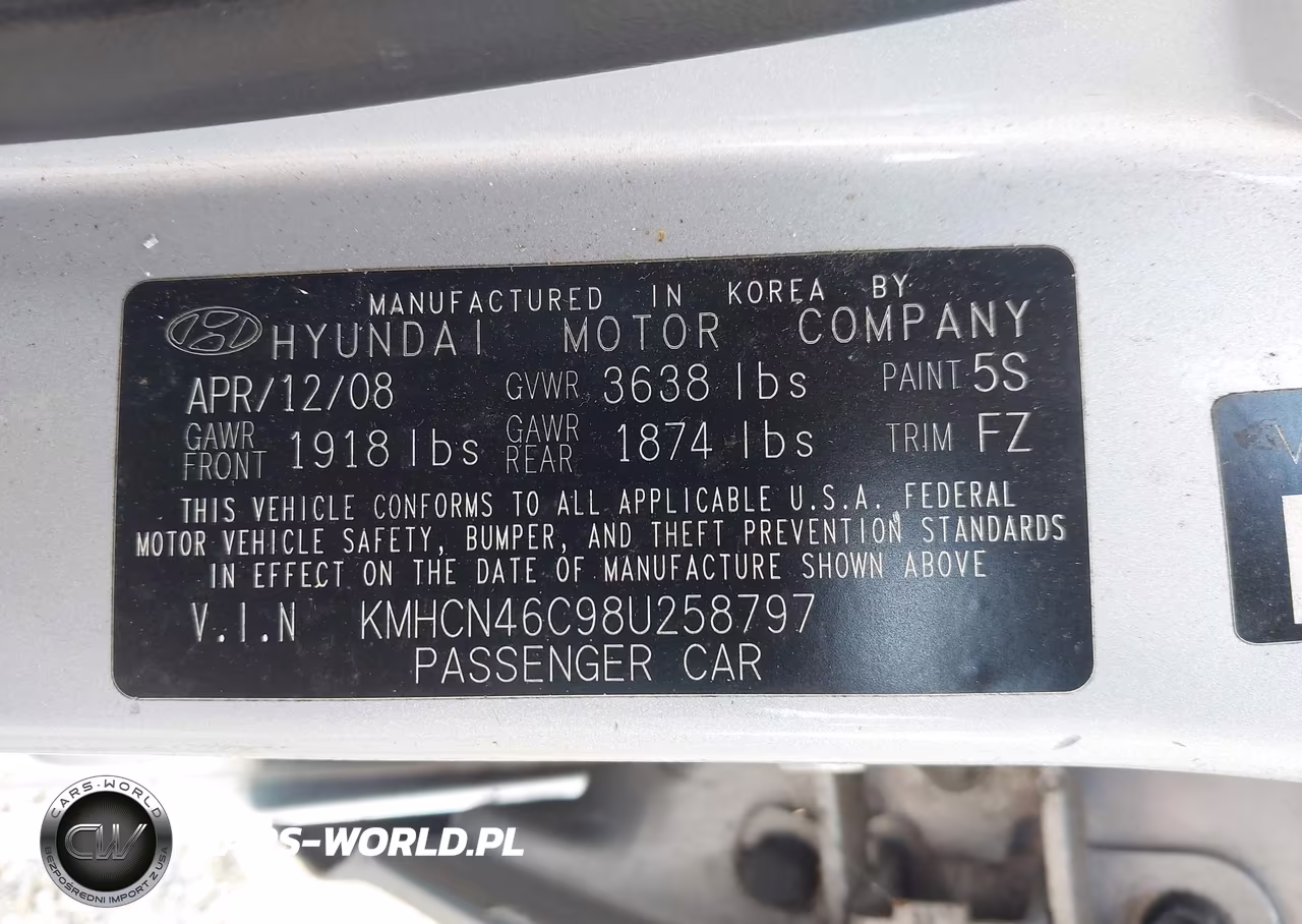 2008 Hyundai Accent Gls VIN:KMHCN46C98U258797 - 9