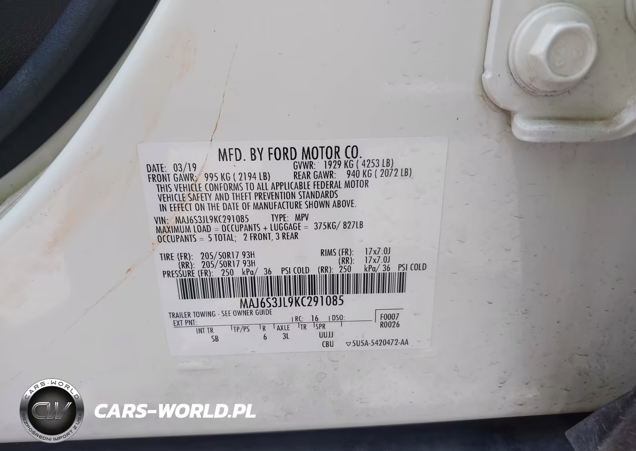 2019 Ford Ecosport Ses VIN:MAJ6S3JL9KC291085 - 9