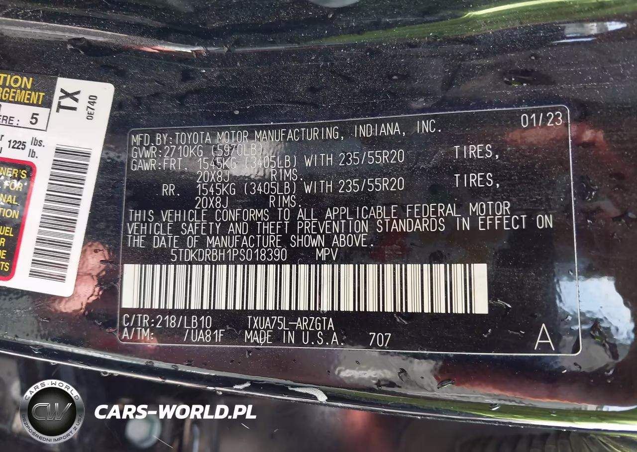 2023 Toyota Highlander Limited VIN:5TDKDRBH1PS018390 - 9