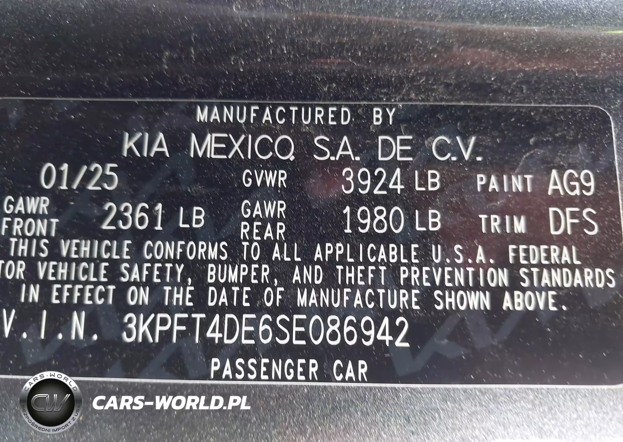 2025 Kia K4 Lxs VIN:3KPFT4DE6SE086942 - 9