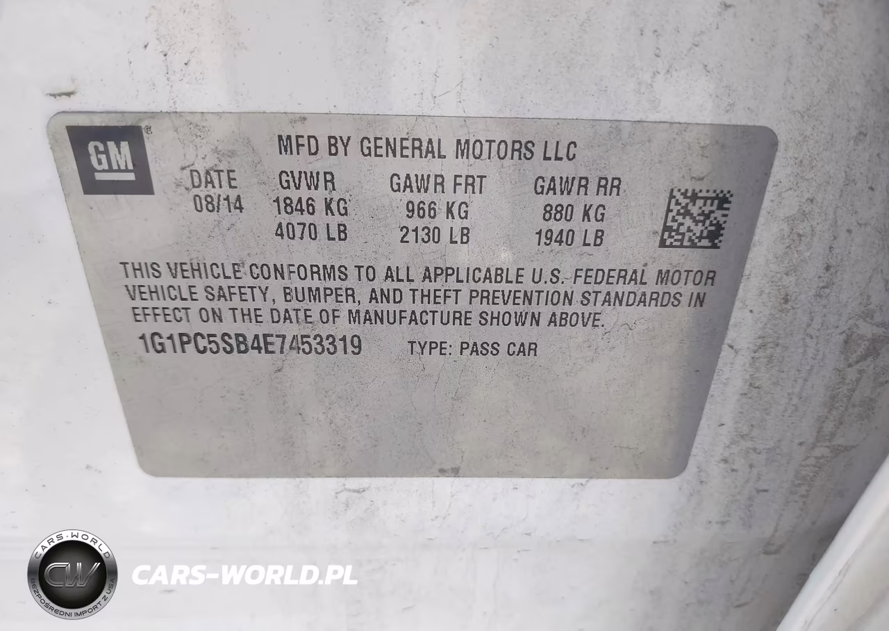 2014 Chevrolet Cruze 1Lt Auto VIN:1G1PC5SB4E7453319 - 9