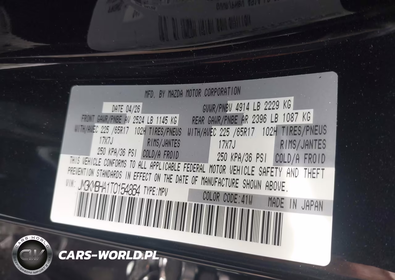 2026 Mazda Cx-5 2.5 S Select VIN:JM3KMBHA1T0154864 - 9