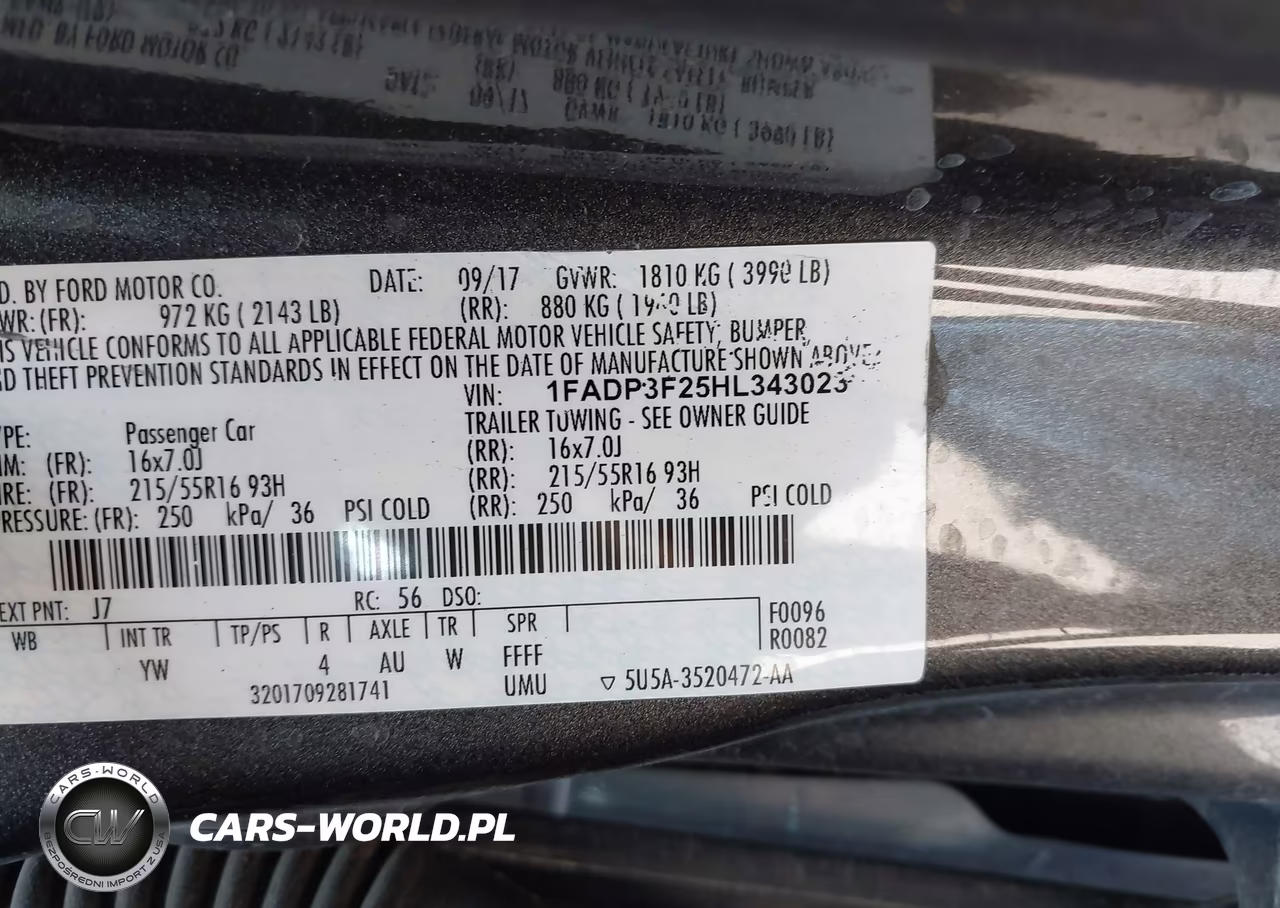 2017 Ford Focus Se VIN:1FADP3F25HL343023 - 9