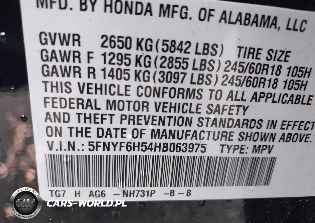 2017 Honda Pilot Ex-L VIN:5FNYF6H54HB063975 - 9