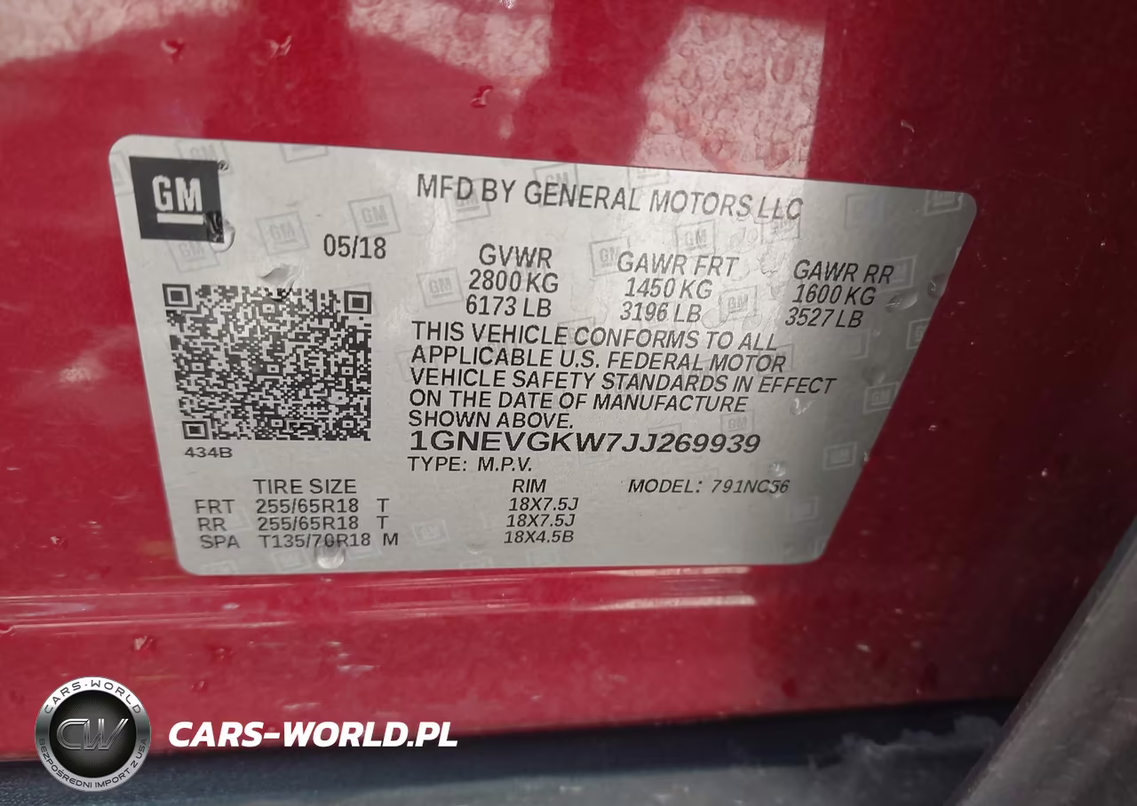 2018 Chevrolet Traverse Lt Cloth VIN:1GNEVGKW7JJ269939 - 9